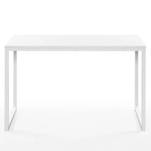 47" White Frame Laptop Computer Desk Office Table PC Laptop Study Writing Desk