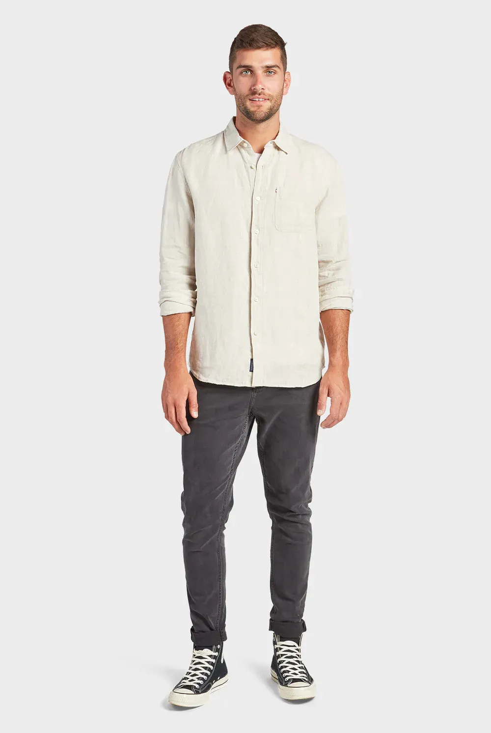 ACADEMY BRAND - Hampton Linen Shirt Oatmeal