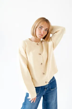 Aven Button Up Caridgan・Butter