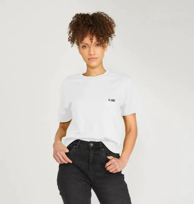 B-Relaxed Crop Organic T-shirt | White