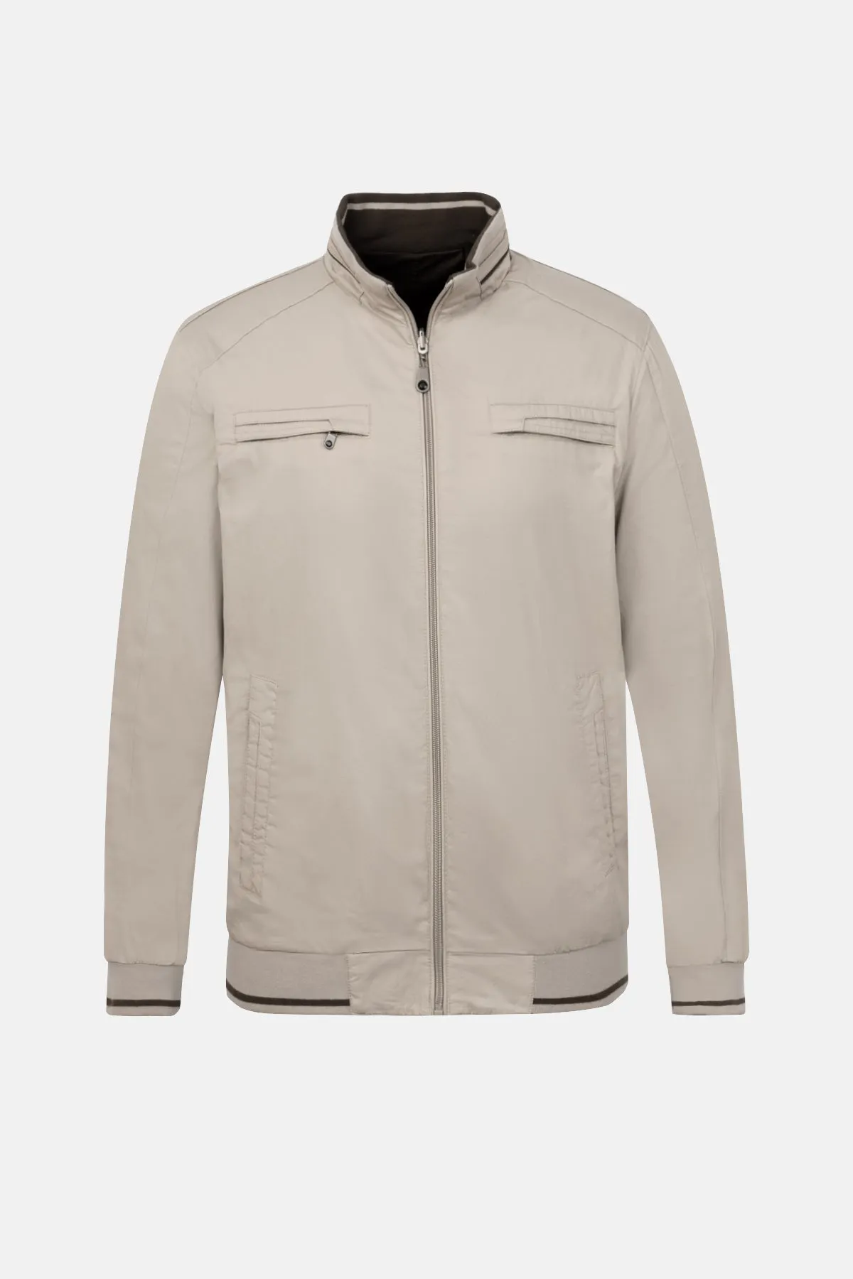 Beige and Coffee double-face Jacket