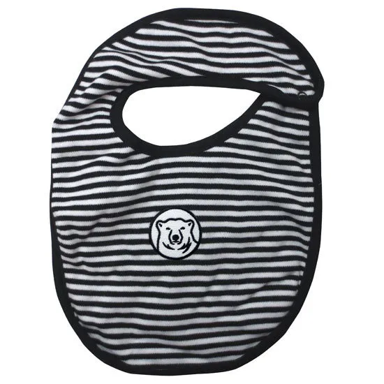 Black & White Striped Baby Bib