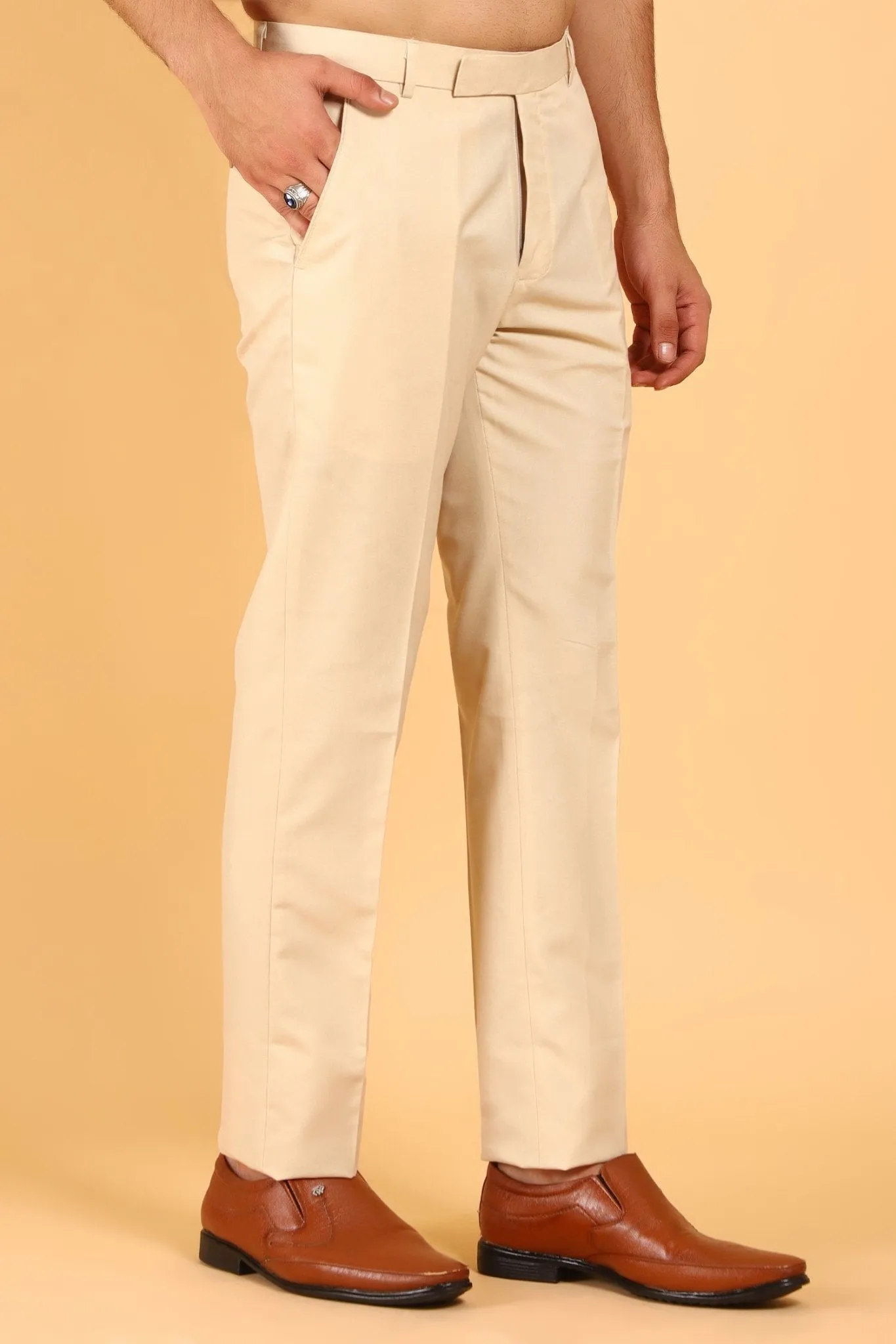 Bluebird Men's Wheat Texture Formal Trouser