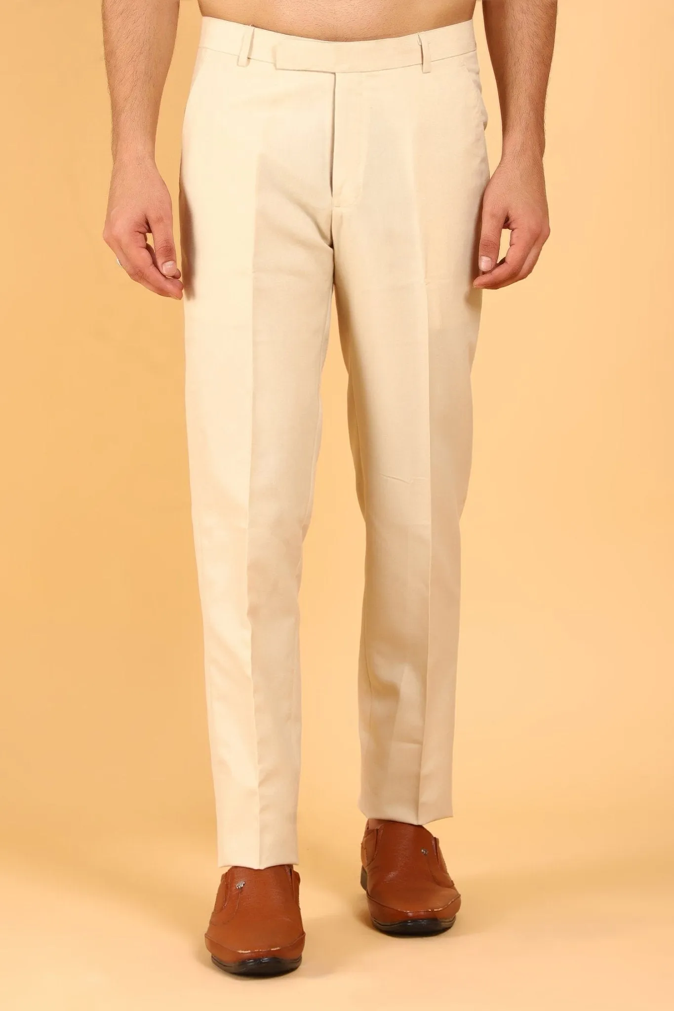 Bluebird Men's Wheat Texture Formal Trouser