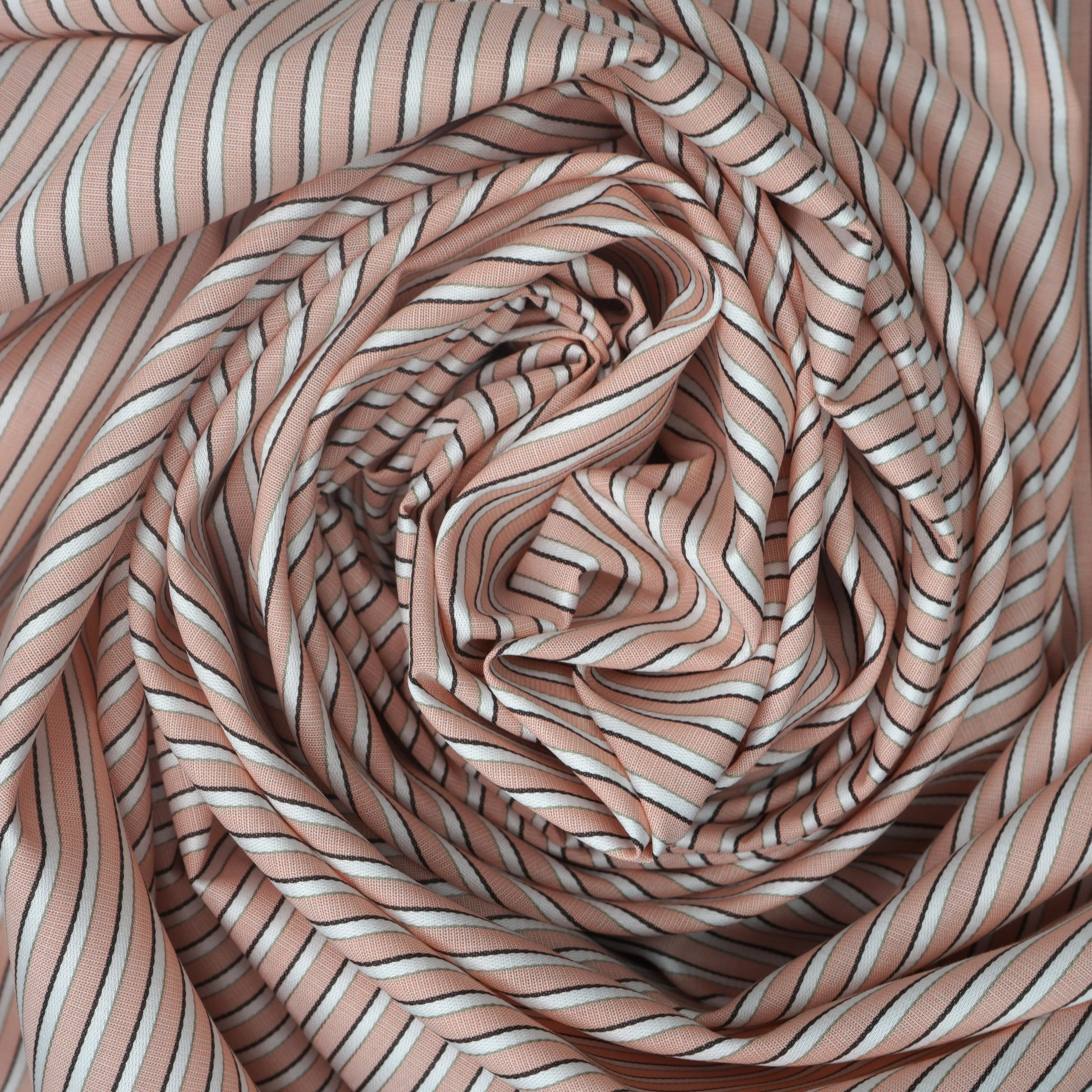 Blush Stripe Italian Cotton Shirt Fabric