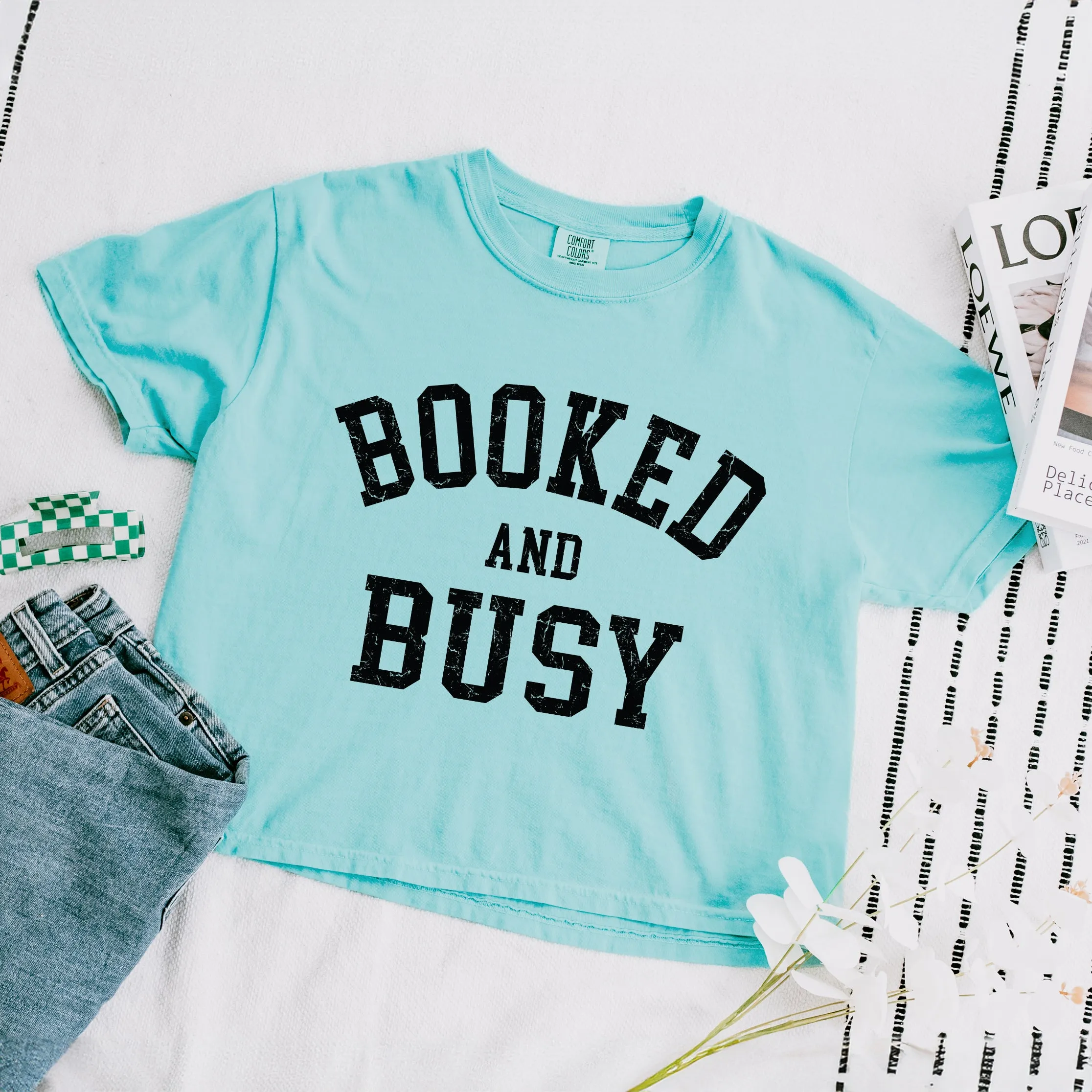 Booked And Busy | Relaxed Fit Cropped Tee