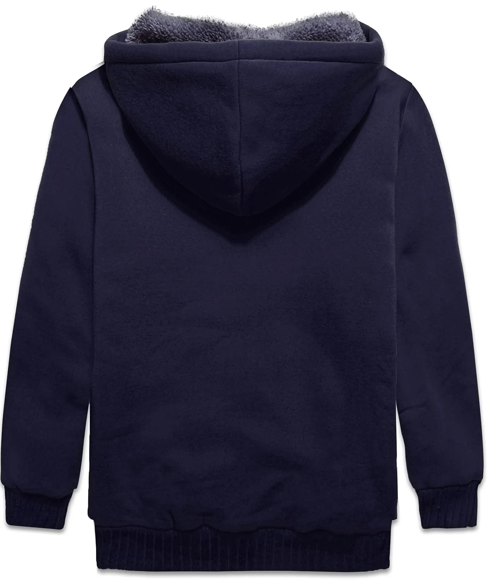 Boy's Sherpa Lined Fleece Hoodie-ZPK005867