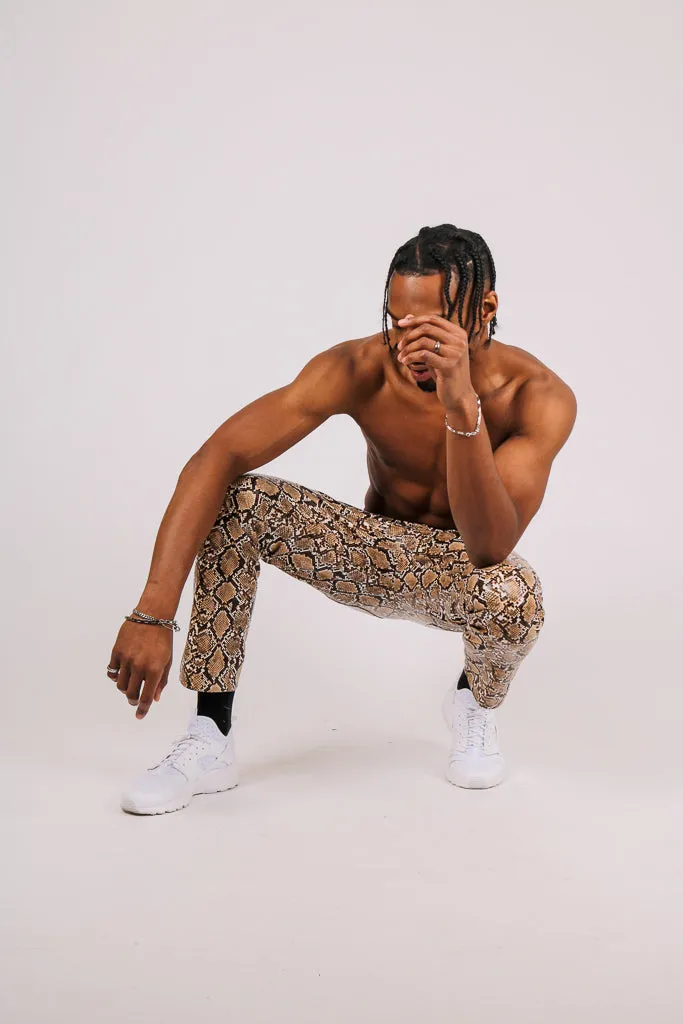 Brown Snake Patent Trouser