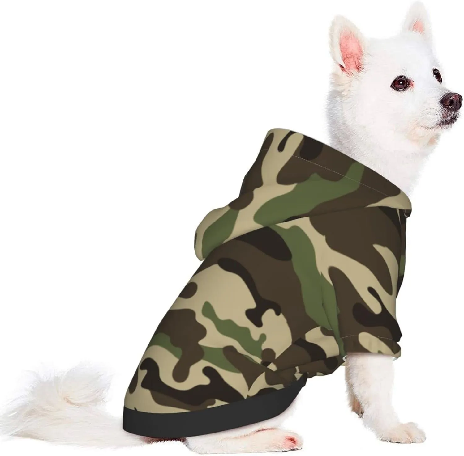 Camo Small Durable Dog Coat Camo Costume Pet Winter Sweatshirt Puppy Clothes Camo Dog Hoodies for Small Dogs Pets