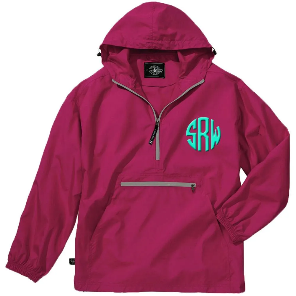 Charles River Unlined Pullover Rain Jacket--Hot Pink
