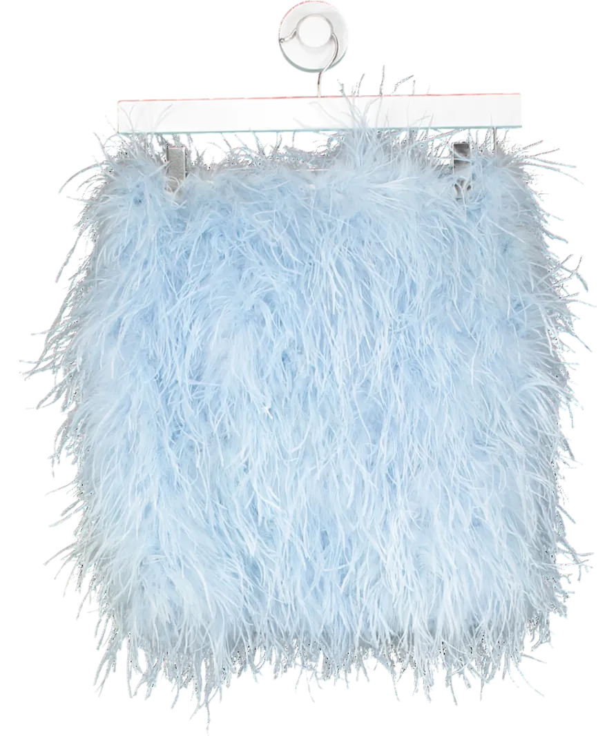 Club L Blue Day Dream Feather Mini Skirt UK 6
