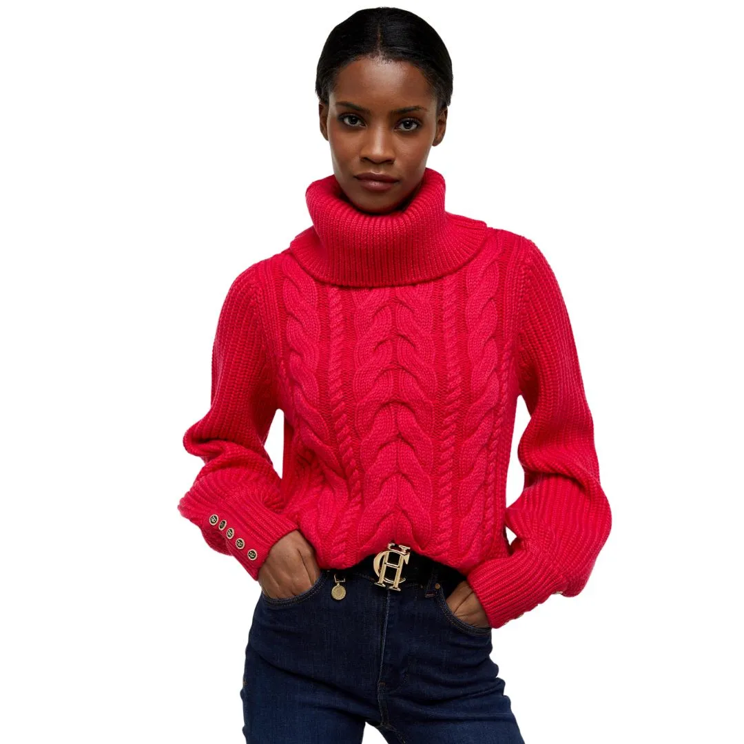 Corded Roll Neck Knit