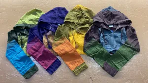 Cotton Full-Length Crop-Top Hoodie – Prepack of 4 Sizes - Tri Color