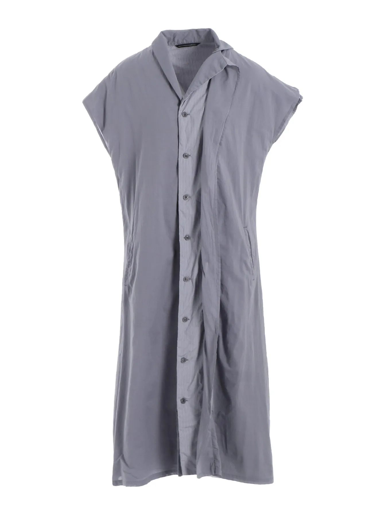 COTTON LAWN GARMENT DYE FRENCH SLEEVE DRESS