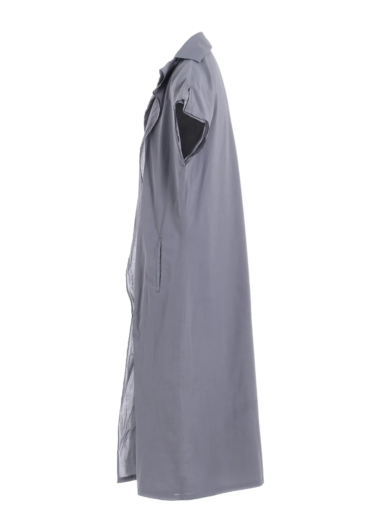 COTTON LAWN GARMENT DYE FRENCH SLEEVE DRESS