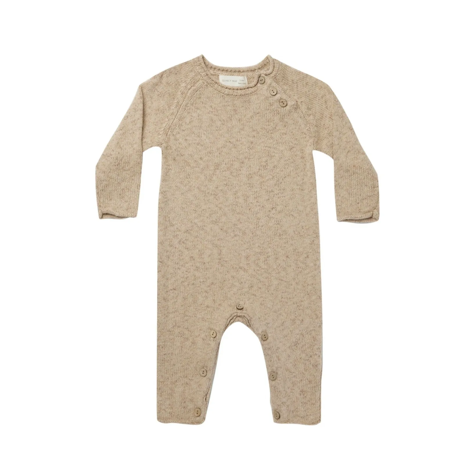 Cozy Knit Jumpsuit | Latte Speckled