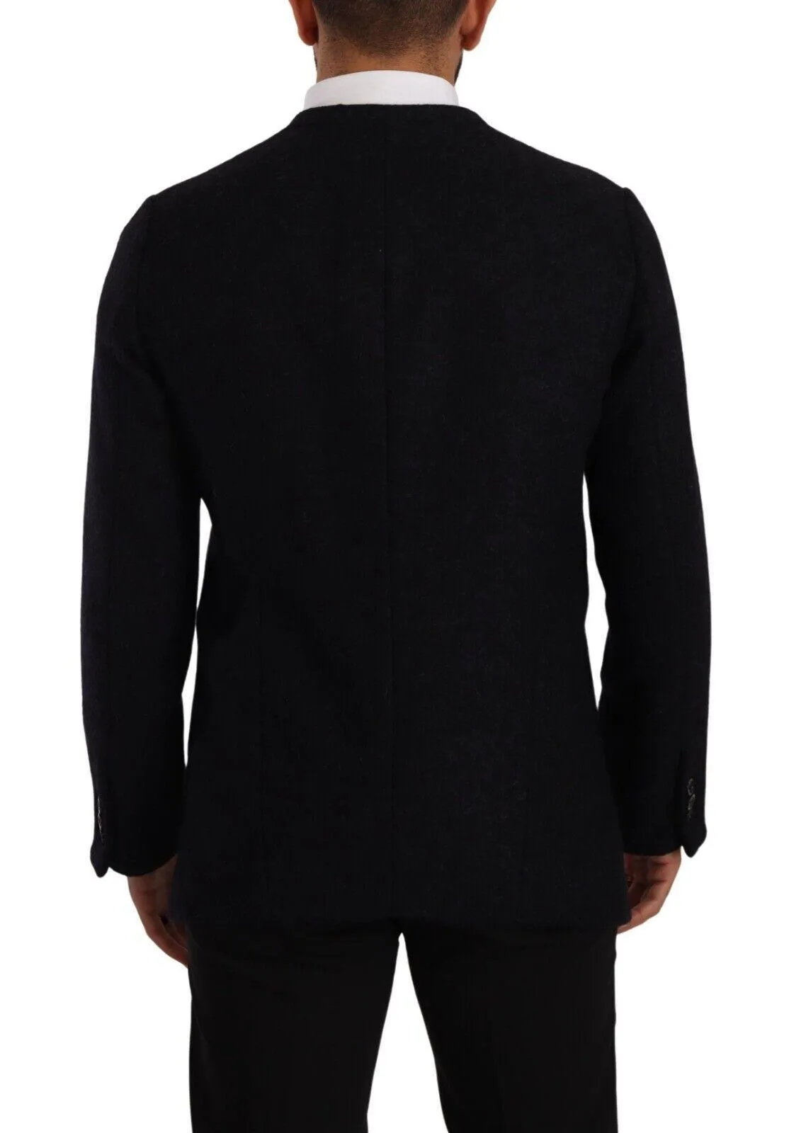 Dolce & Gabbana Men's Button Down Coat In Alpaca Wool