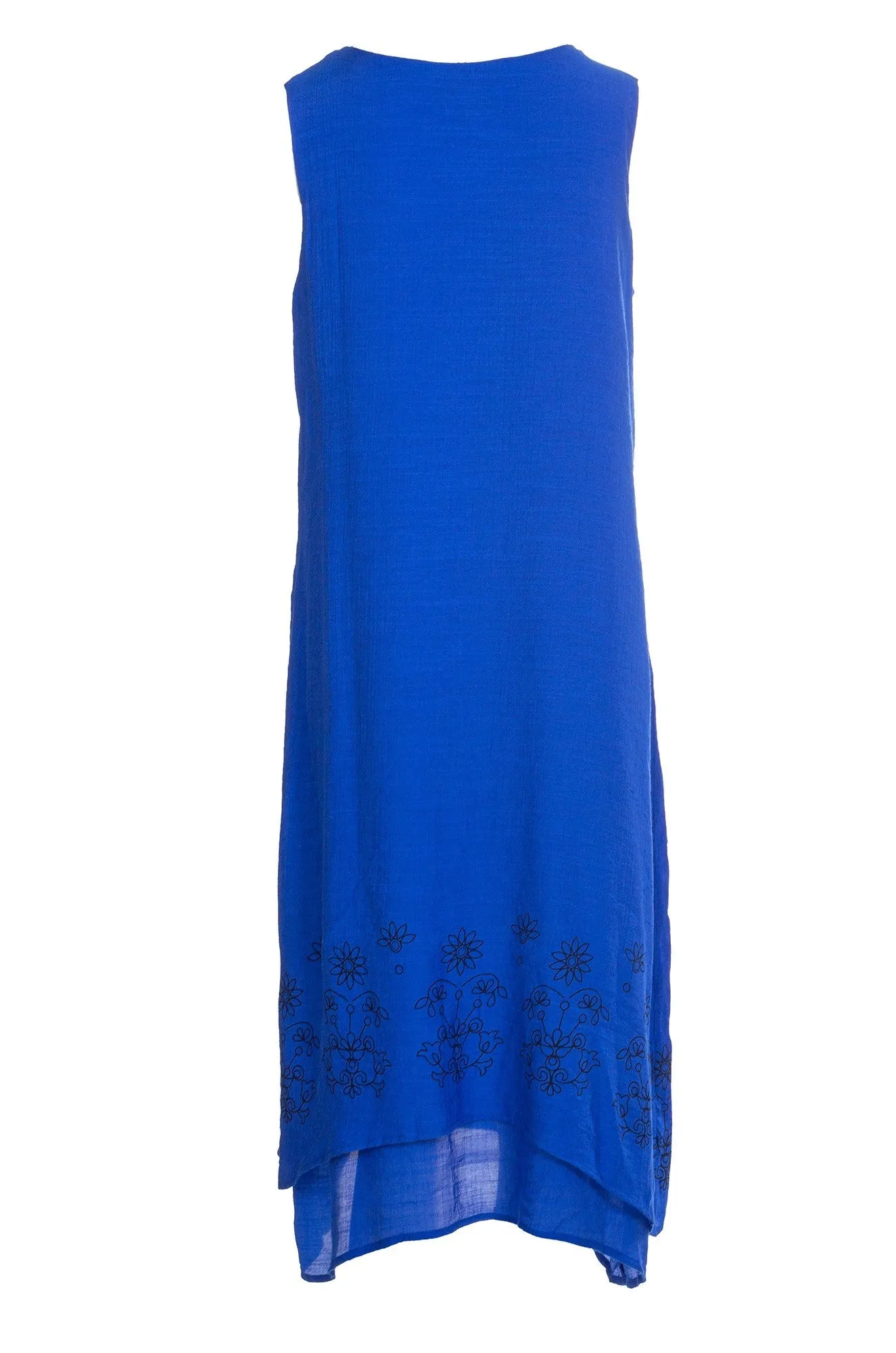Double layer Soft Crosshatch Dress | ROYAL | 8834A1