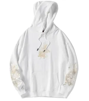 Dragon Hoodie Japanese White