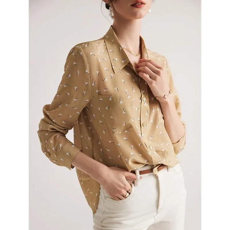 Elegant Silk Printed Blouse