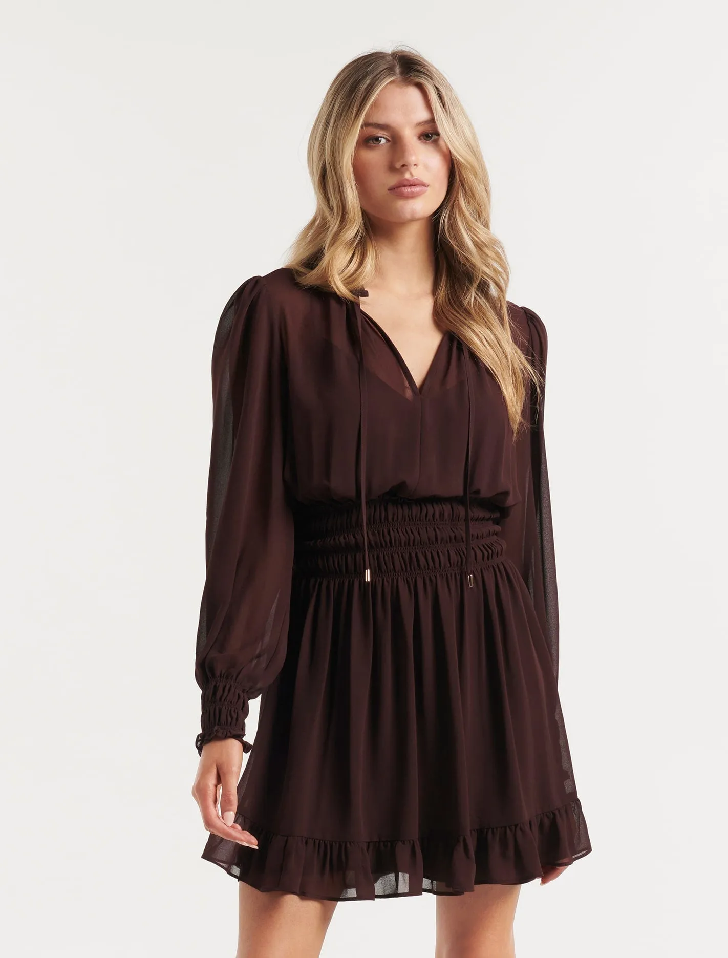 Eloise Shirred Mini Dress