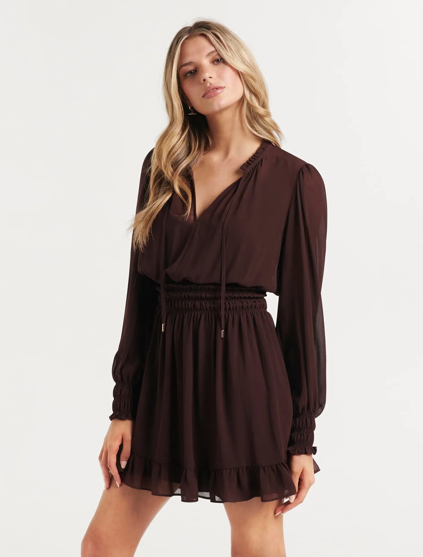 Eloise Shirred Mini Dress