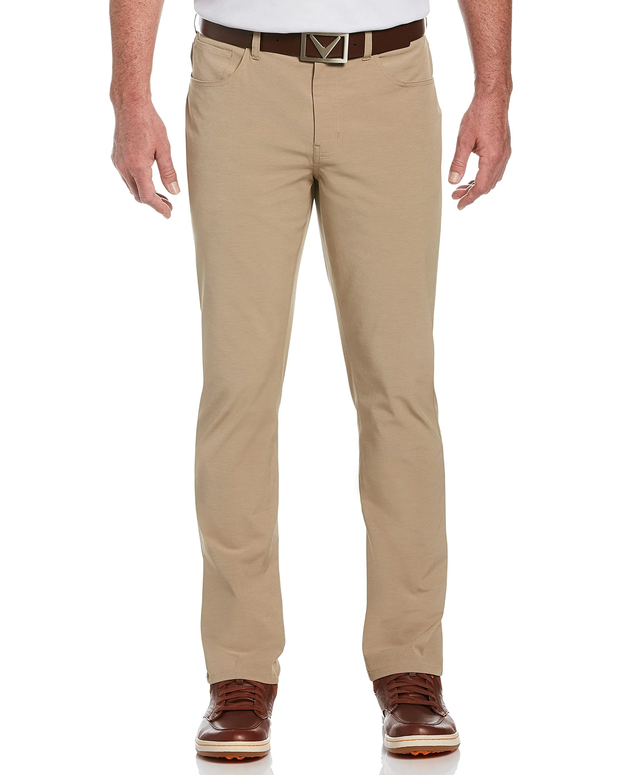 EverPlay 5-Pocket Golf Pant (Waist Size 30 - 56 Big & Tall), Khaki Heather, 40W x 34L