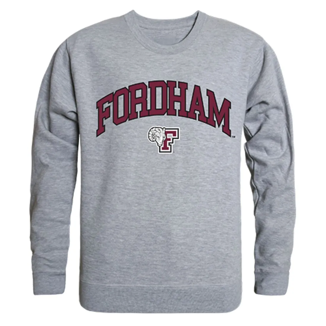 Fordham University Campus Crewneck Pullover Sweatshirt Sweater Heather Grey