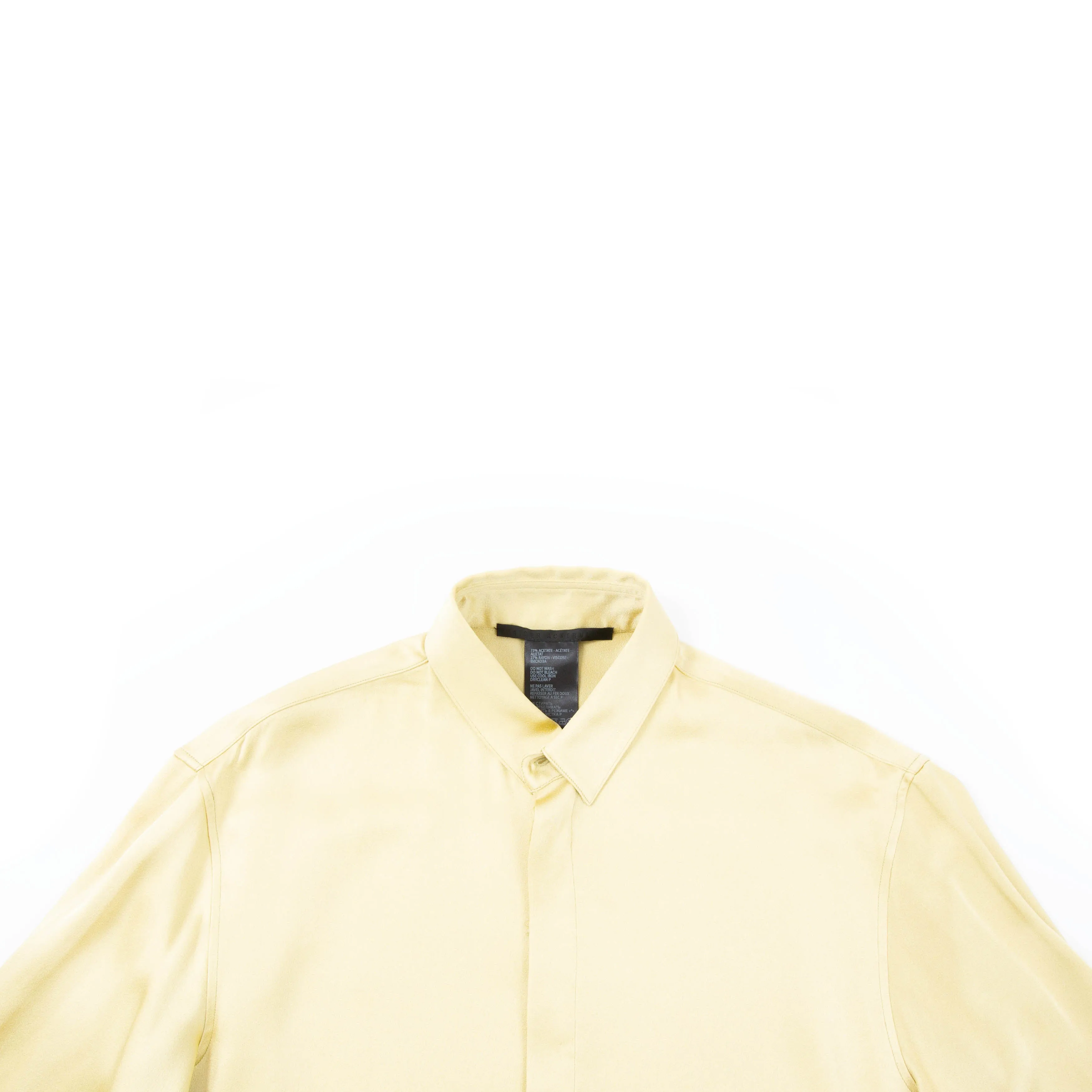 FW19 Yellow Satin Contrast Shirt