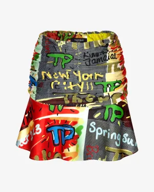 Graffiti Ruche Skirt