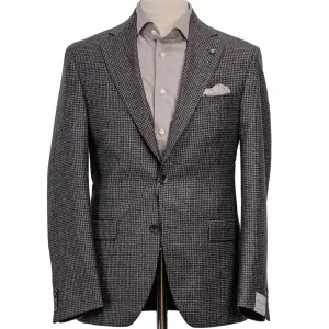 Gray and Burgundy Micro-Check Montana Contemporary Fit Wool Sport Jacket - Jack Victor