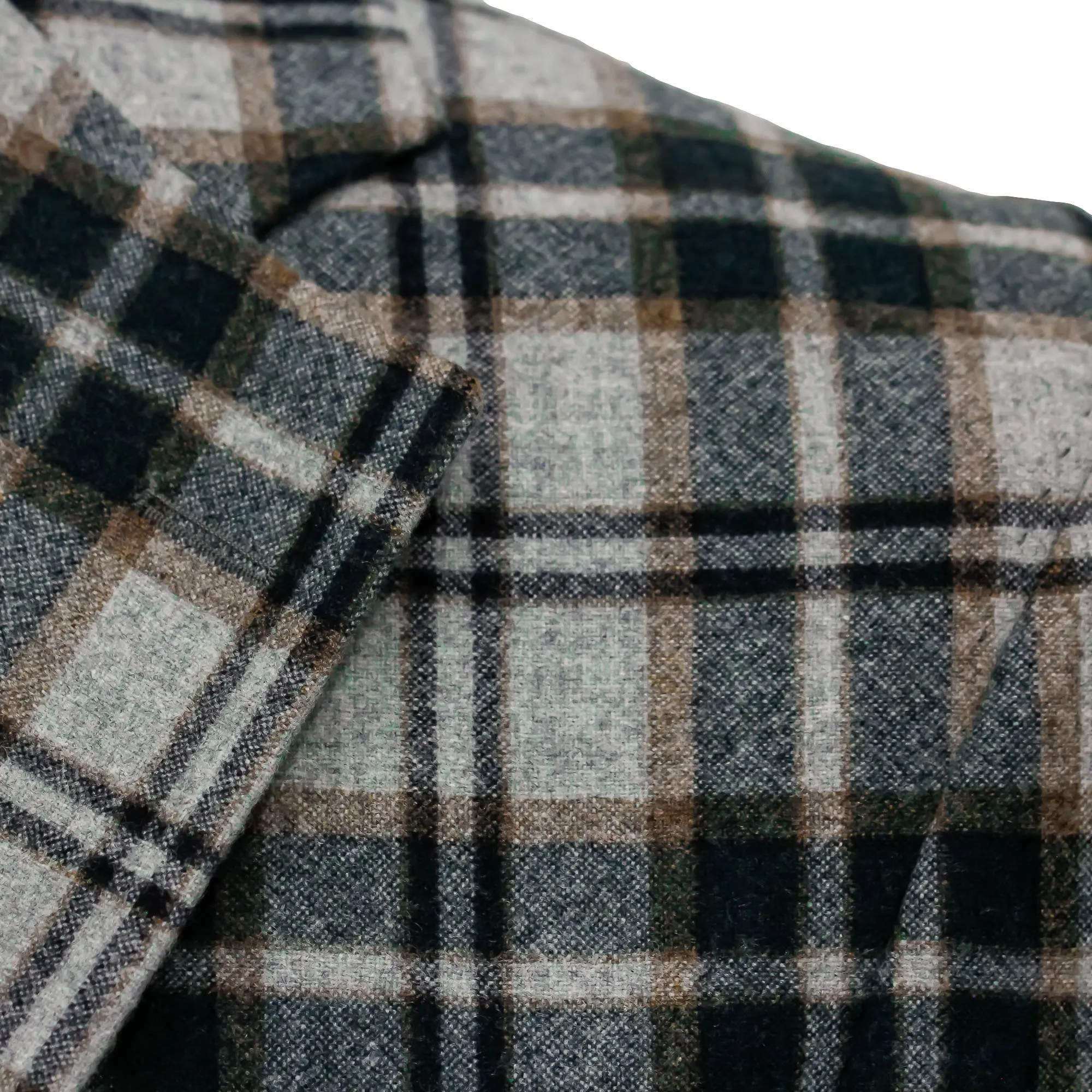 Green and Gray Plaid Check Montana Contemporary Fit Wool Sport Jacket - Jack Victor