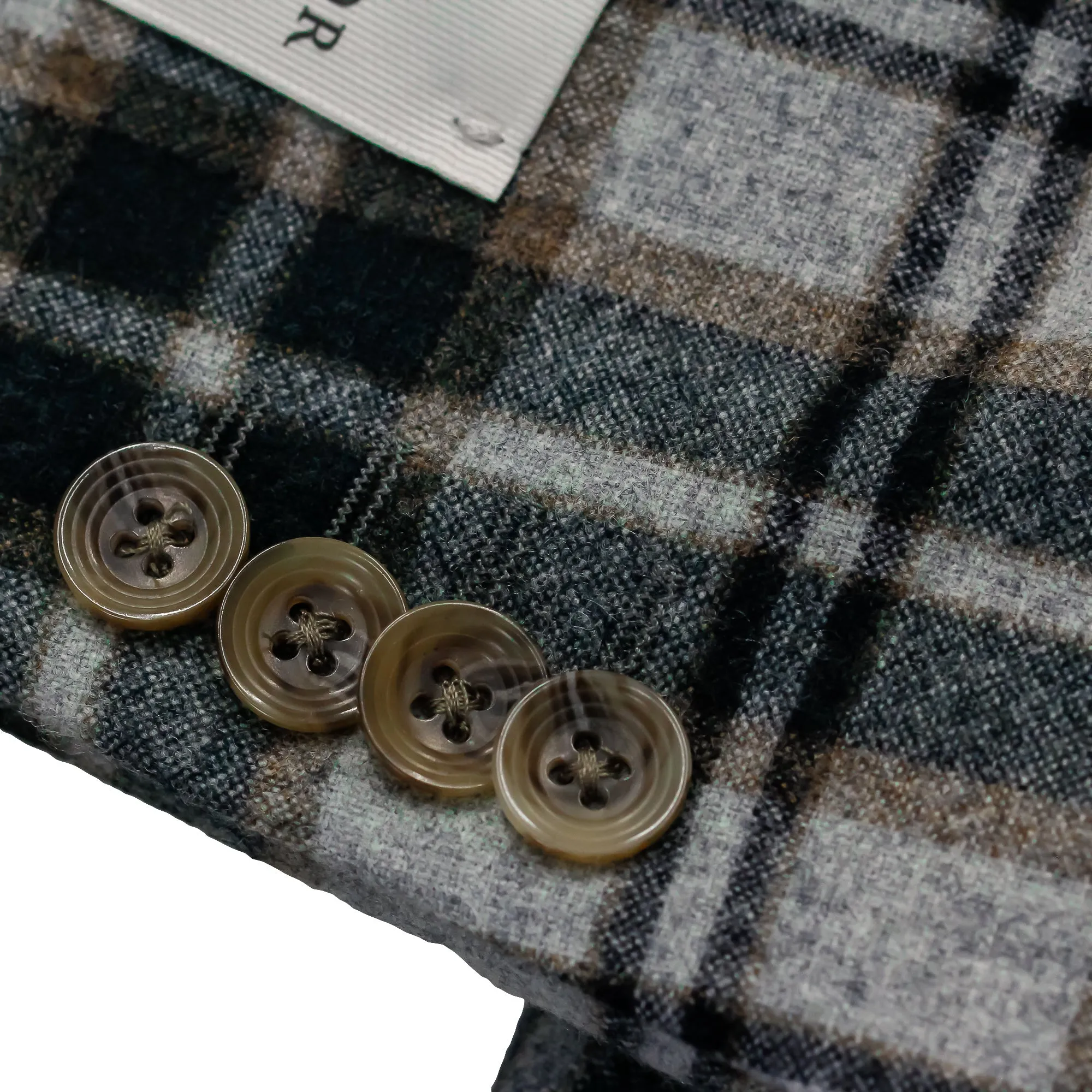 Green and Gray Plaid Check Montana Contemporary Fit Wool Sport Jacket - Jack Victor
