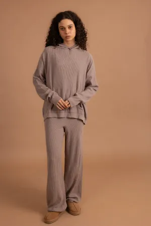 Greige Ribbed Knit Set