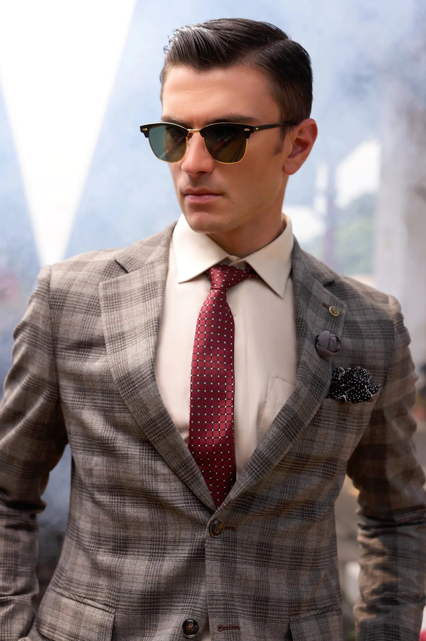 Grey Glen Plaid Check Blazer