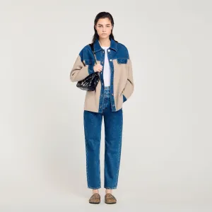 Gwendal Denim And Knitwear Coatigan Beige