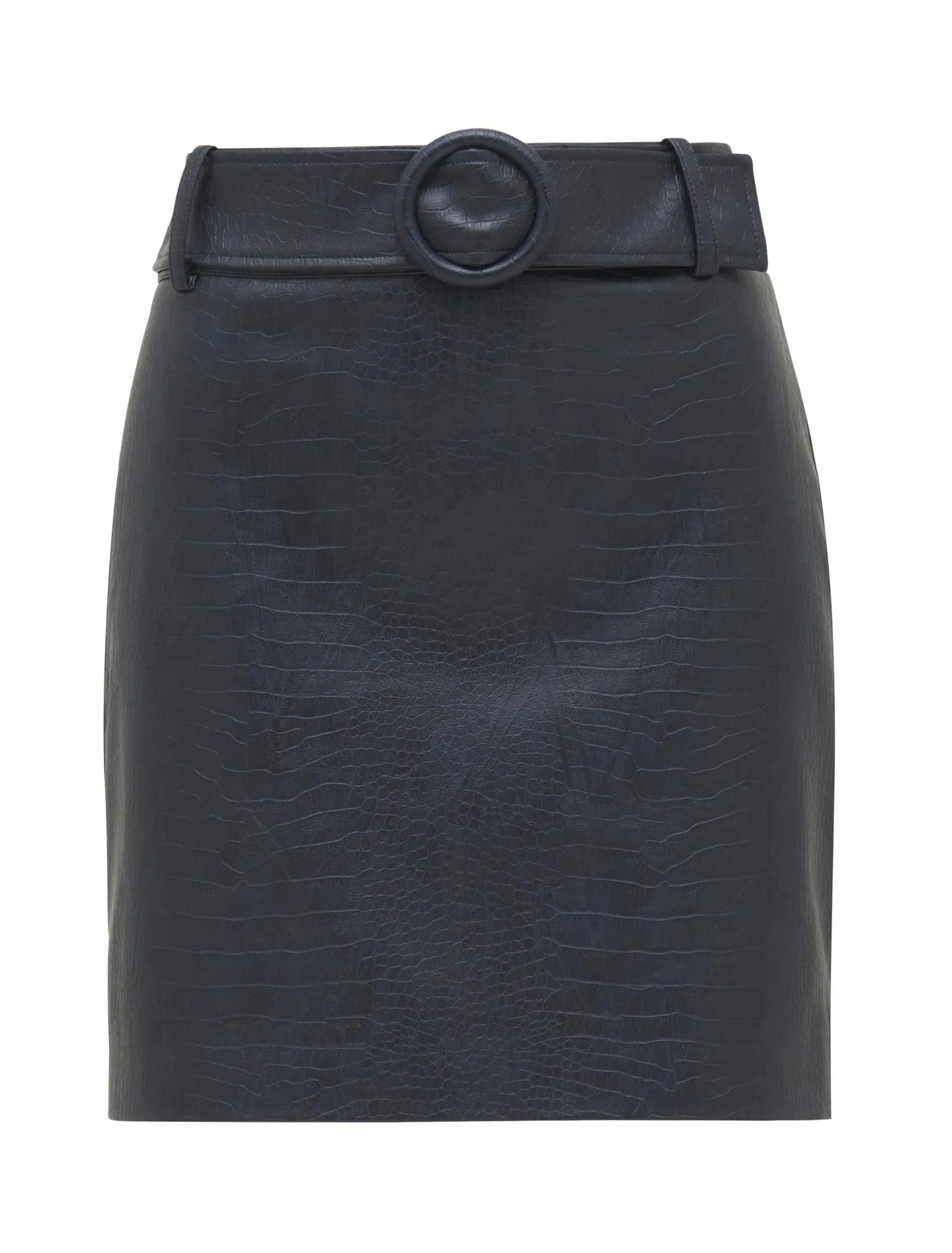 Hallie Embossed Pu Mini Skirt