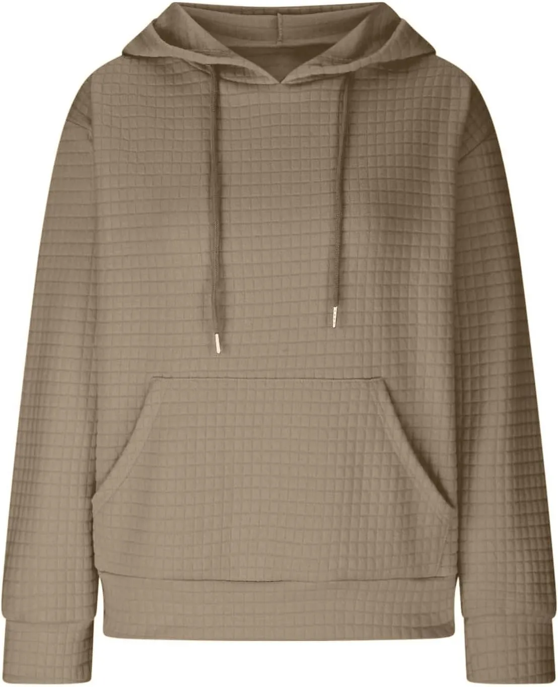 Hoodies for Women Trendy Oversized Waffle Knit Hooded Sweatshirts with Pockets Comfy Fall Sweatshirts Outfits