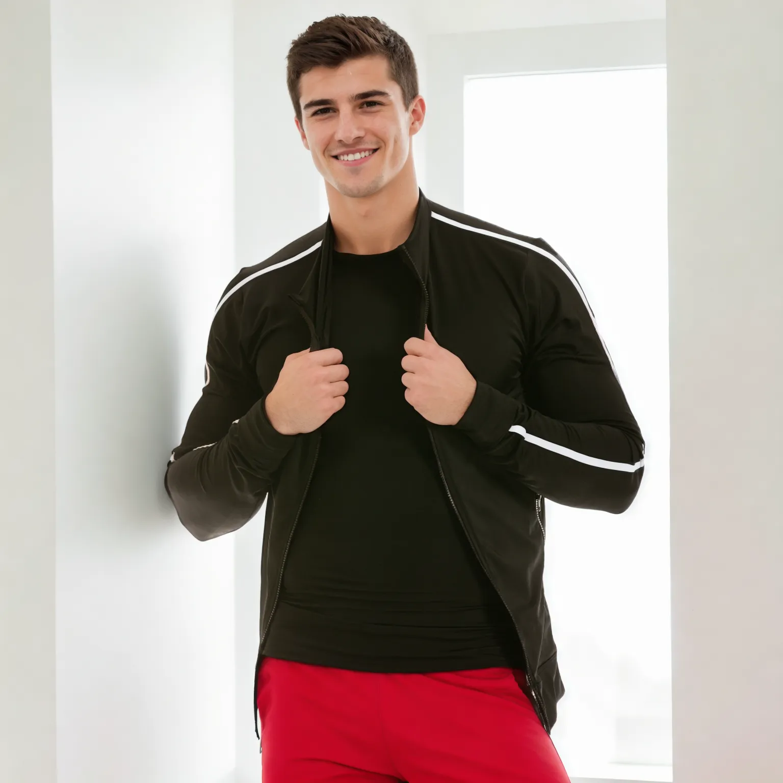 Insta Slim Compression Activewear Zip Up Jacket MA0011