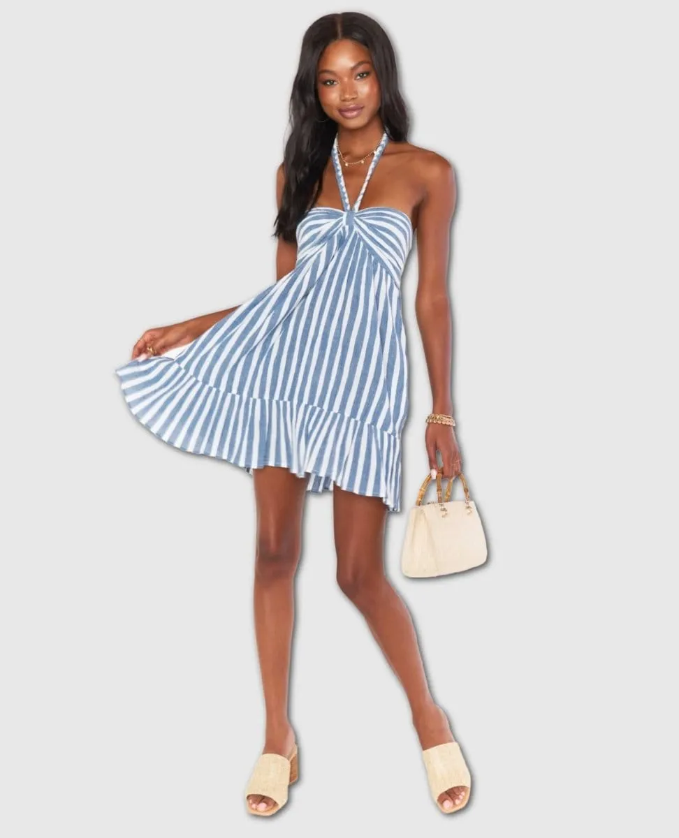 Johanna Mini Dress Sea Stripe
