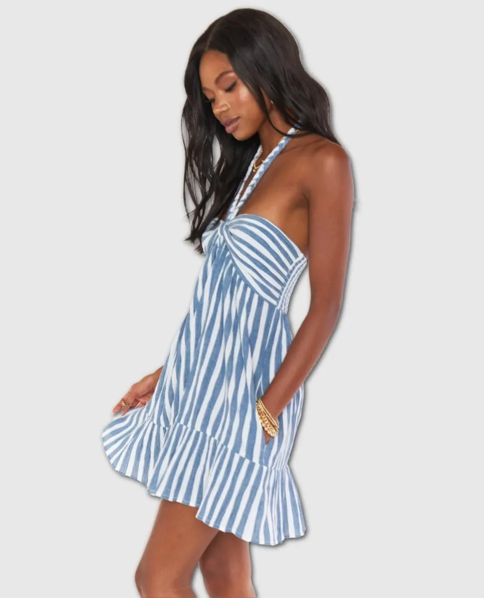 Johanna Mini Dress Sea Stripe