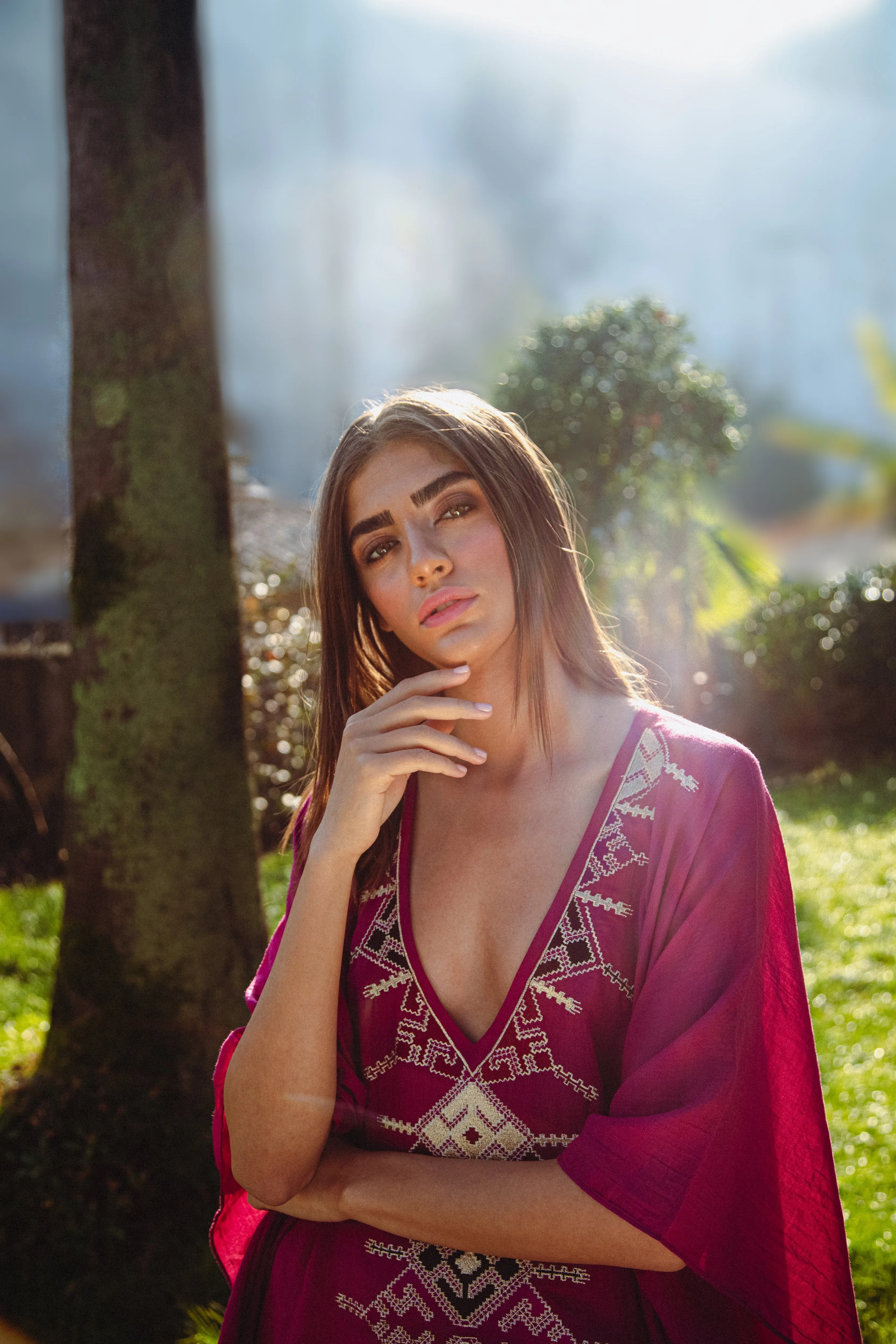 KHAZAR KAFTAN - MAGENTA