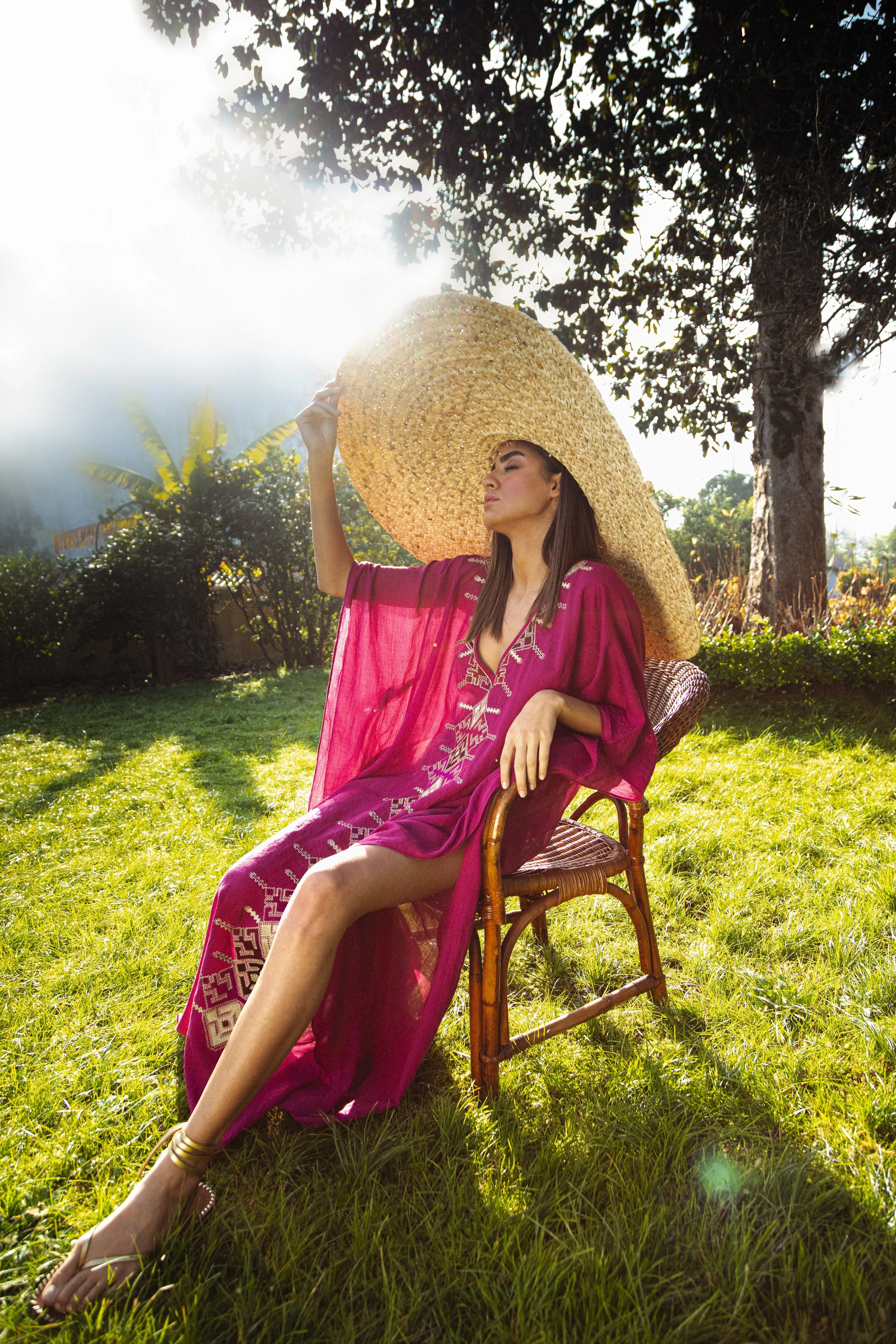 KHAZAR KAFTAN - MAGENTA