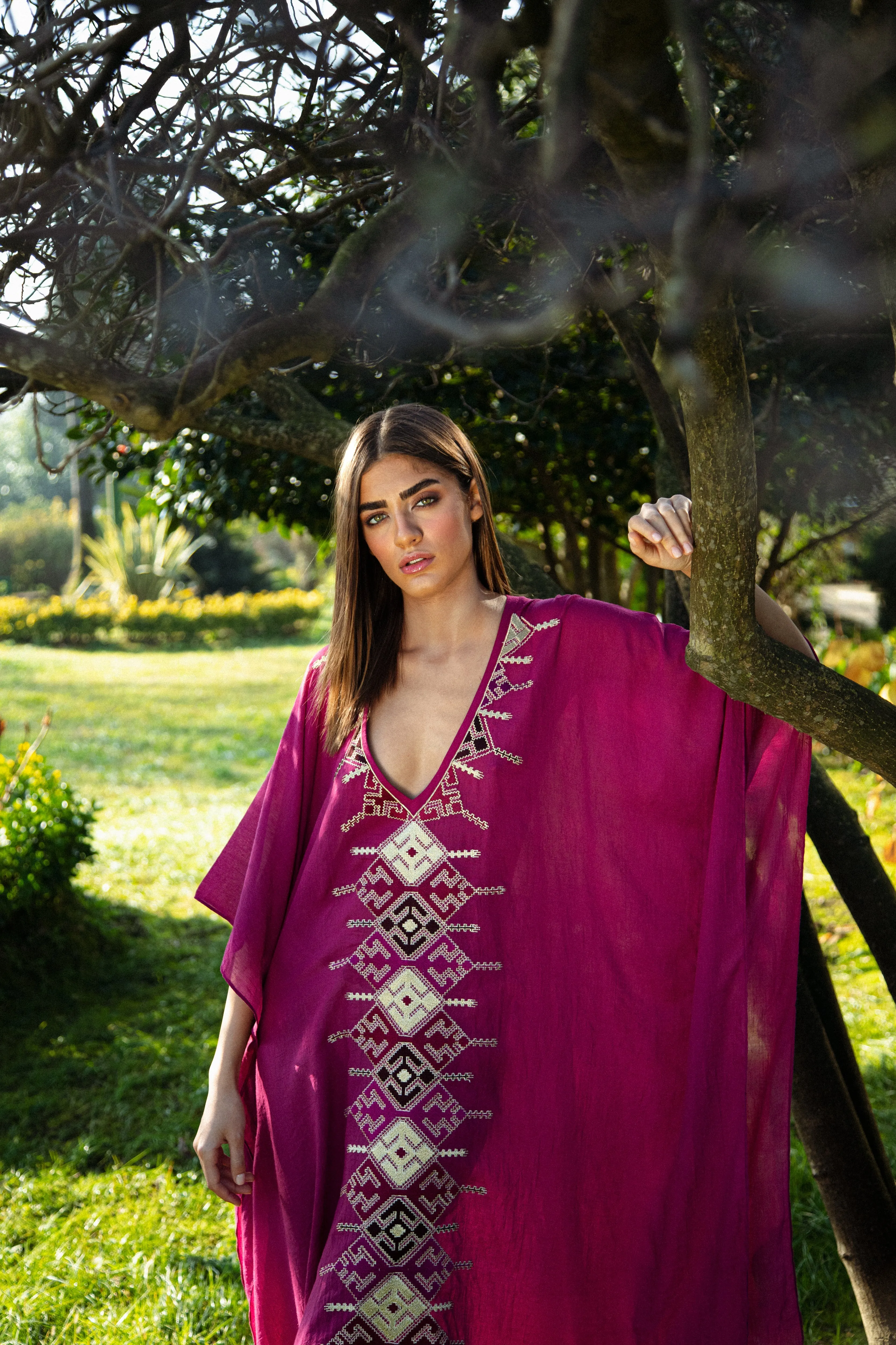 KHAZAR KAFTAN - MAGENTA