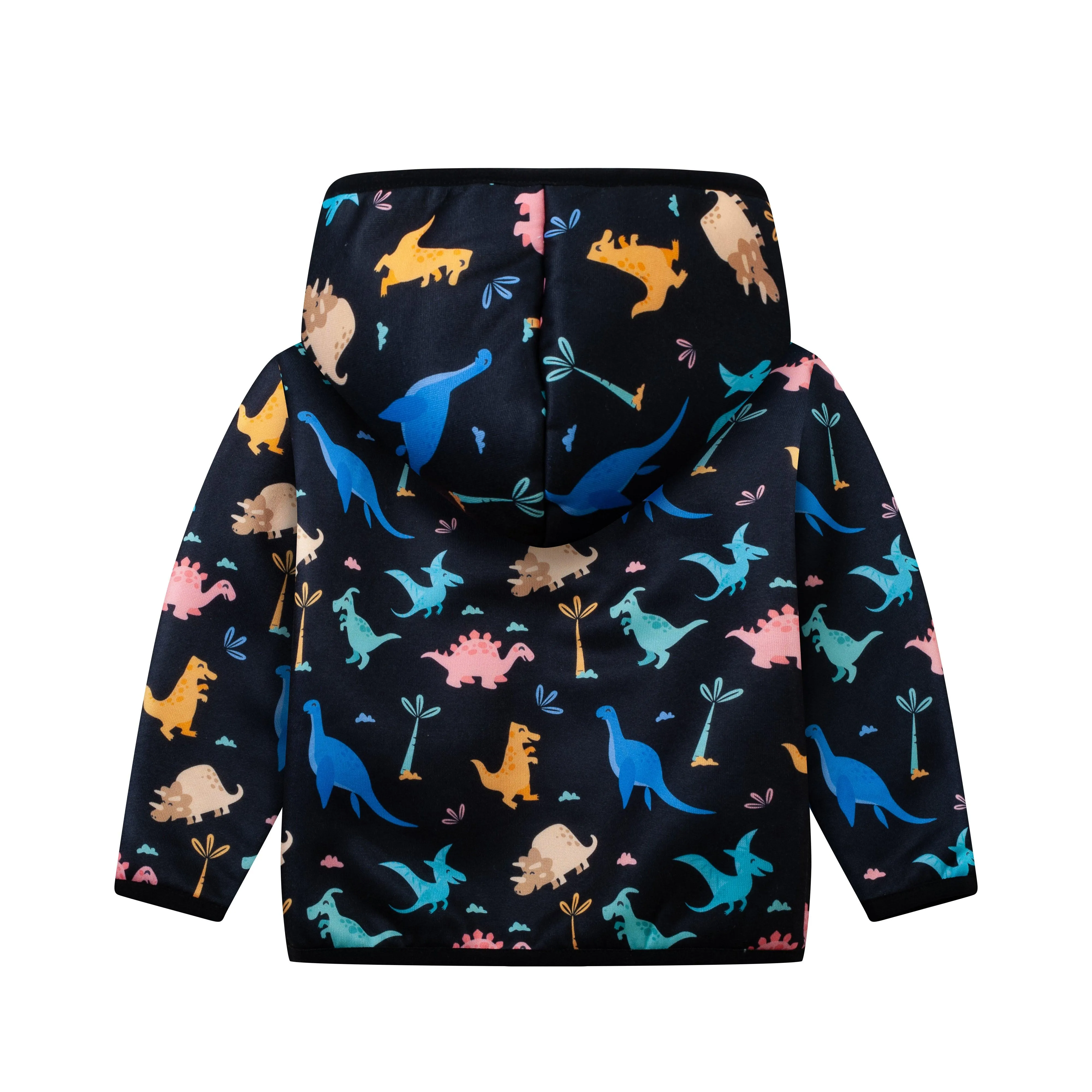 Kid's Dinosaur Print Zip Up Hoodie-ZPK006174