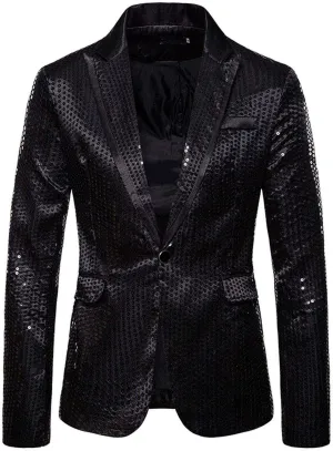 LCMTWX Mens Blazers Men's Fashion Coat Casual Pocket Button Suit Jacket Buckle Loved Printed Single-breasted Casual Suit