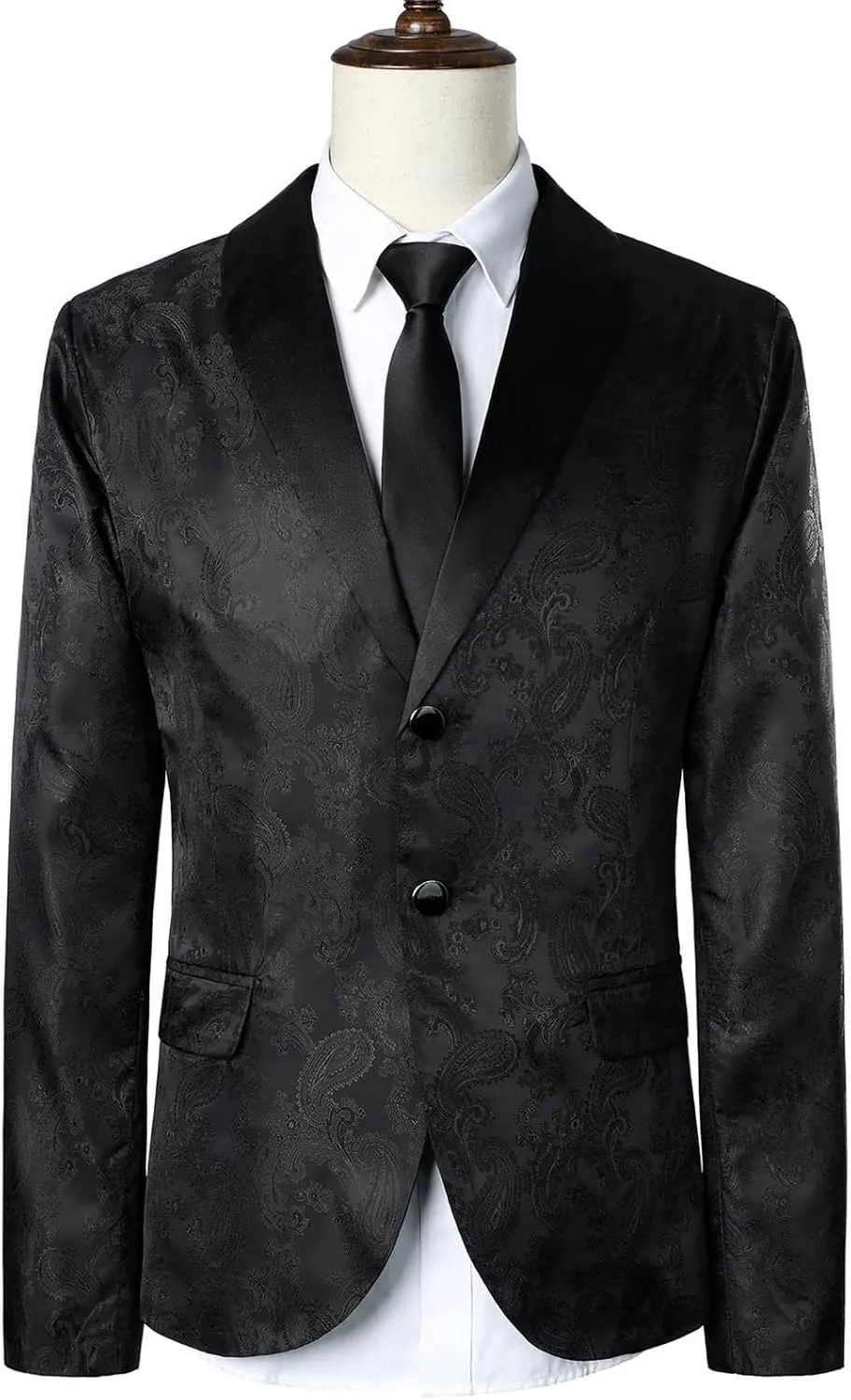 LCMTWX Mens Blazers Men's Fashion Coat Casual Pocket Button Suit Jacket Buckle Loved Printed Single-breasted Casual Suit