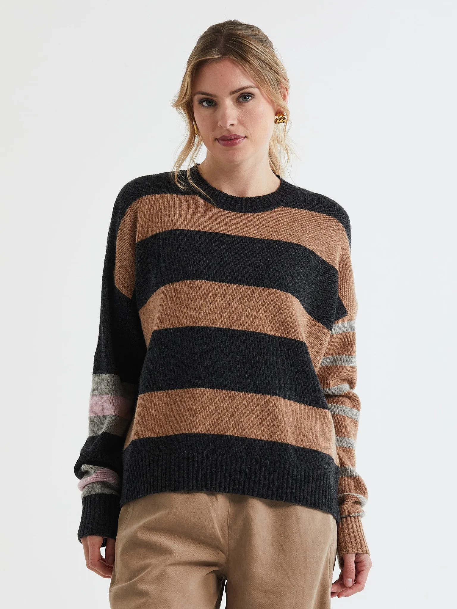 ld   co Lambswool Stripe Crew