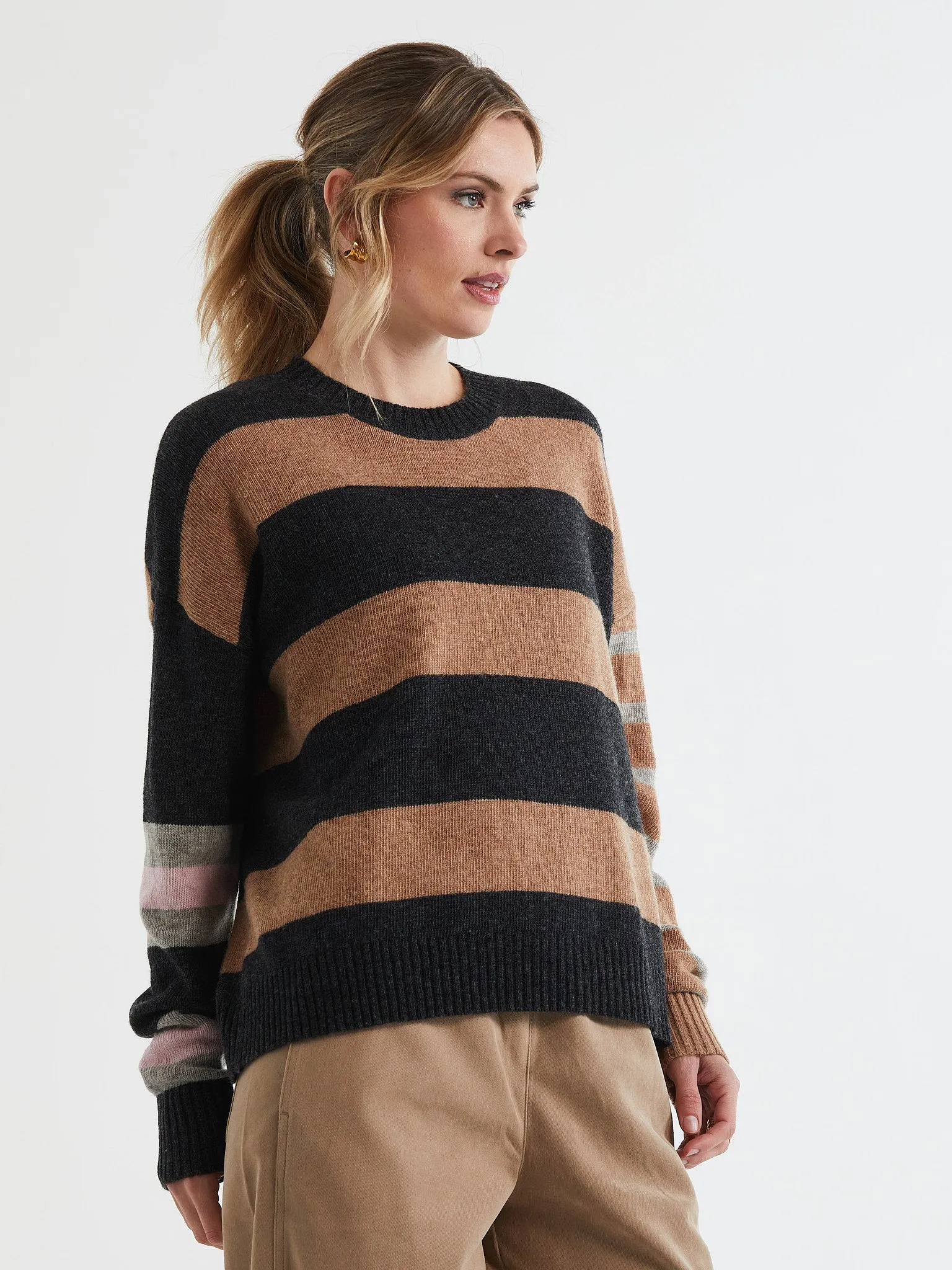 ld   co Lambswool Stripe Crew