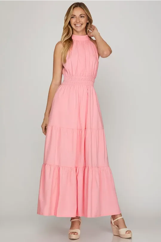 Light Pink Halter Dress